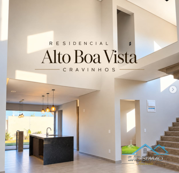 Sobrado de alto padrão com piscina aquecida em CRAVINHOS - Residencial Alto Boa Vista