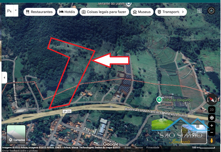 Sítio no morro do Cruzeiro em São Simao com 4 alqueires